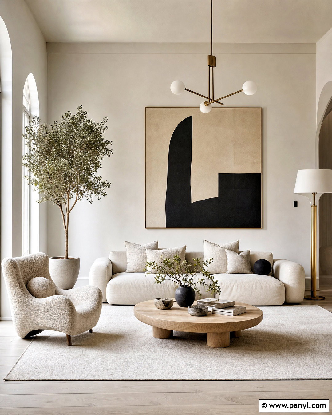 Off White Minimalist Living Room - 20 off white wall paint ideas