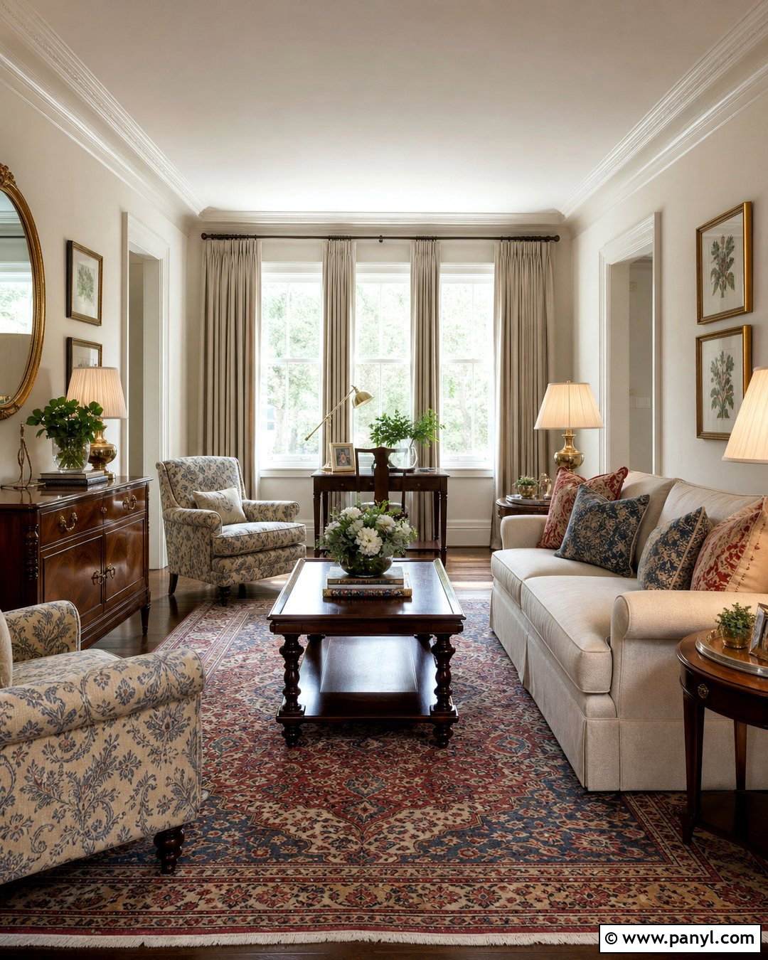 Off White Traditional Living Room - 30 off white walls with white trim ideas