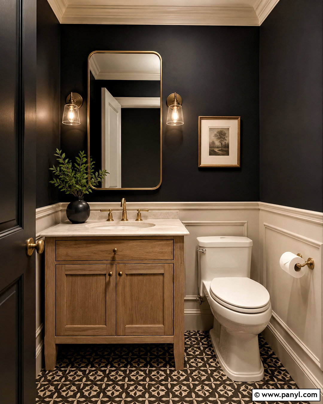 Off-White Trim With Black Walls - 20 off white trim ideas