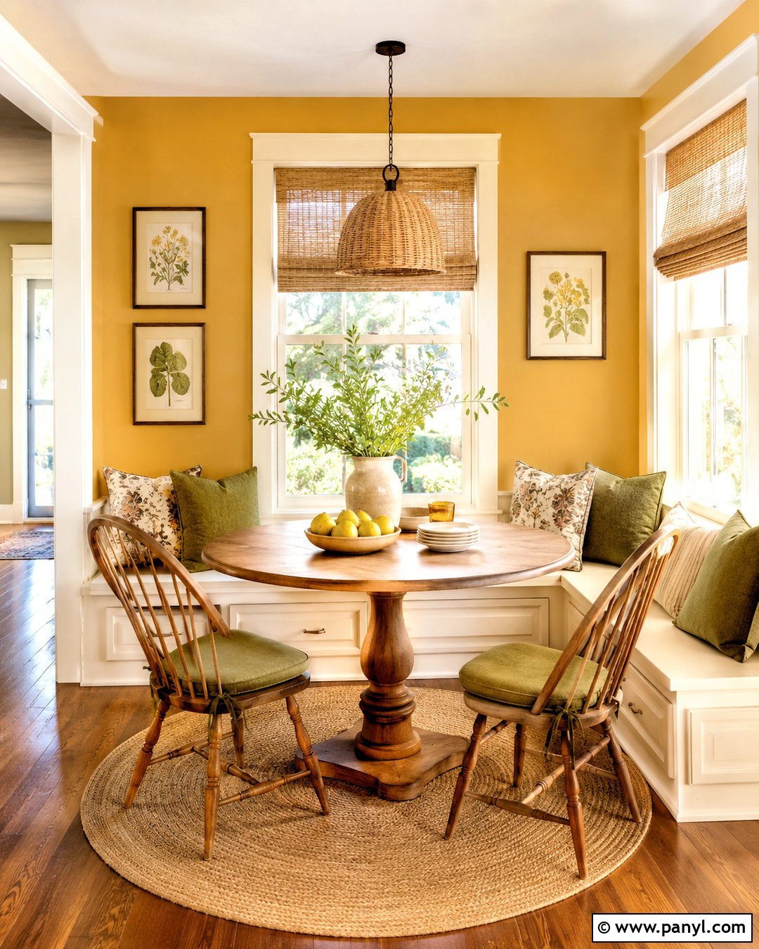 Off-White Trim With Mustard Yellow Walls - 20 off white trim ideas