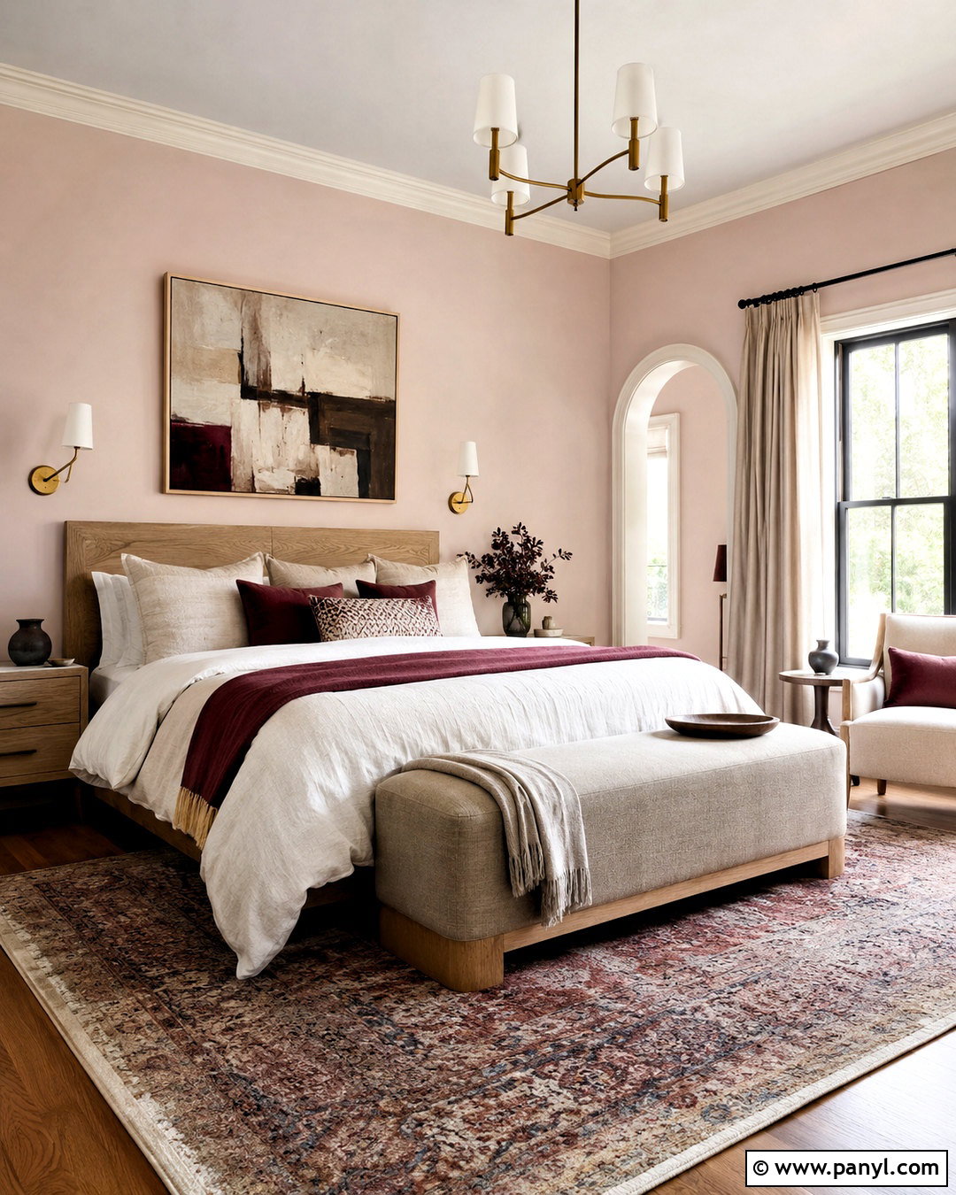 Off-White Trim With Pale Pink Walls - 20 off white trim ideas