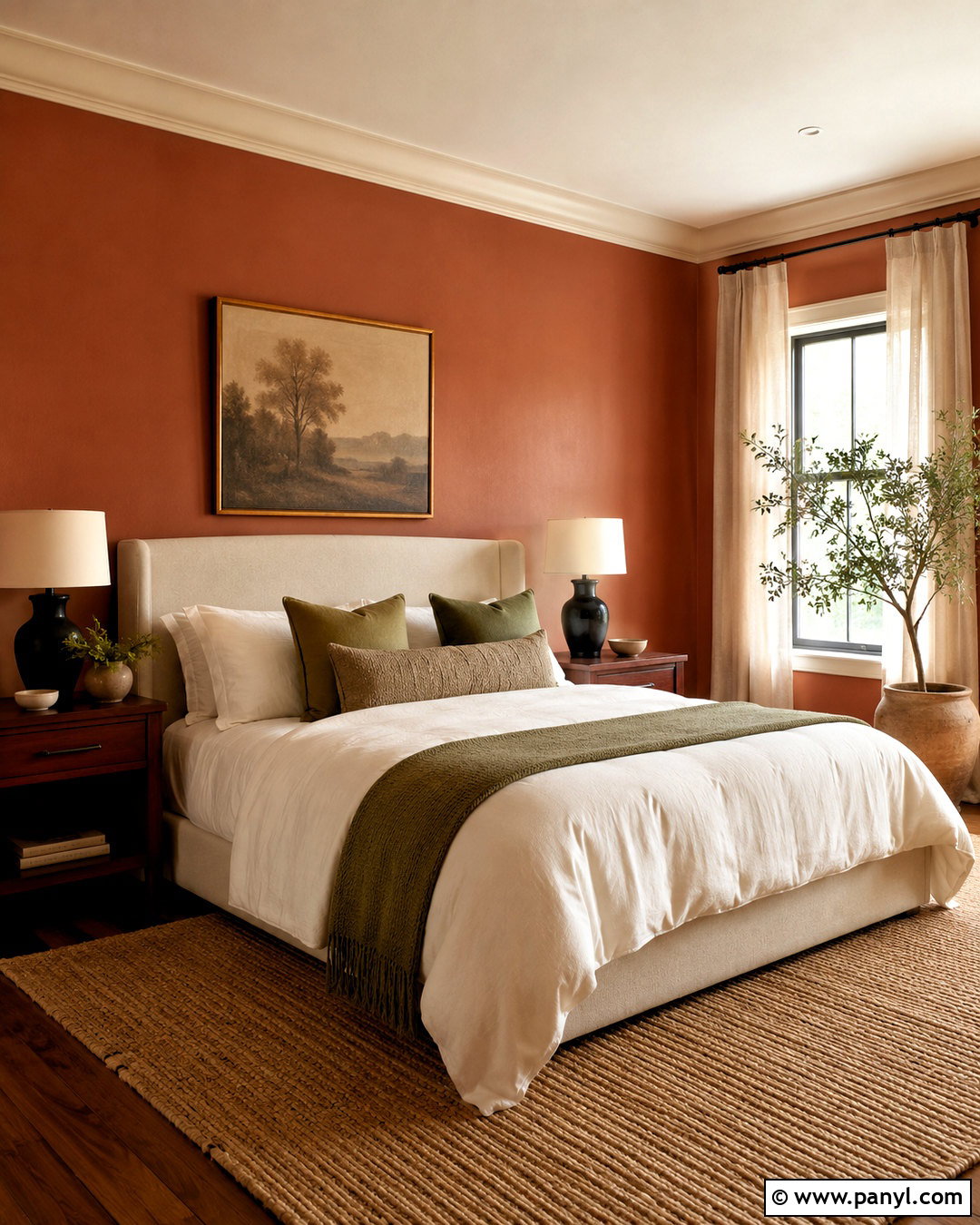Off-White Trim With Terracotta Walls - 20 off white trim ideas