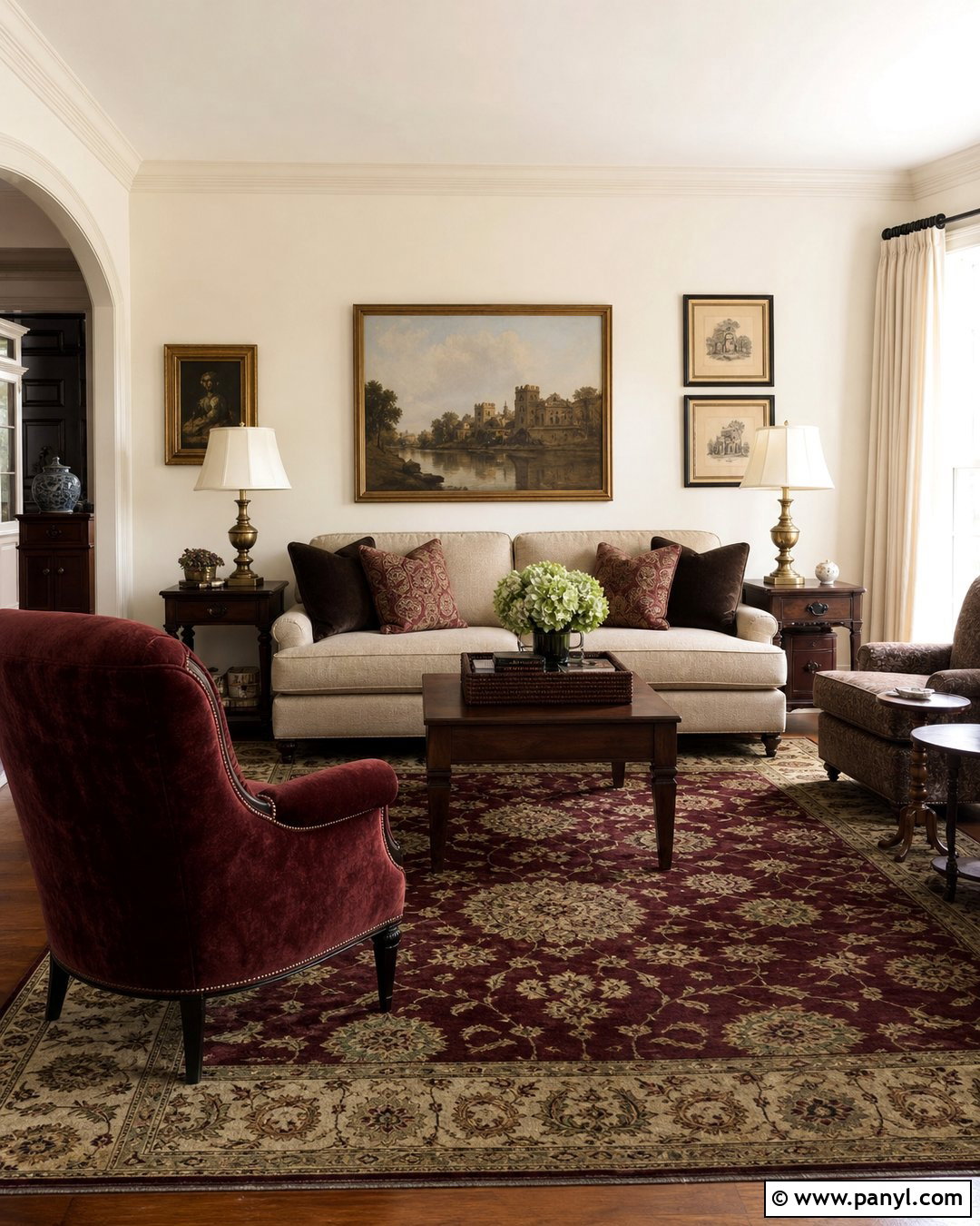 Off White Walls With Burgundy Accents - 35 off white wall color ideas