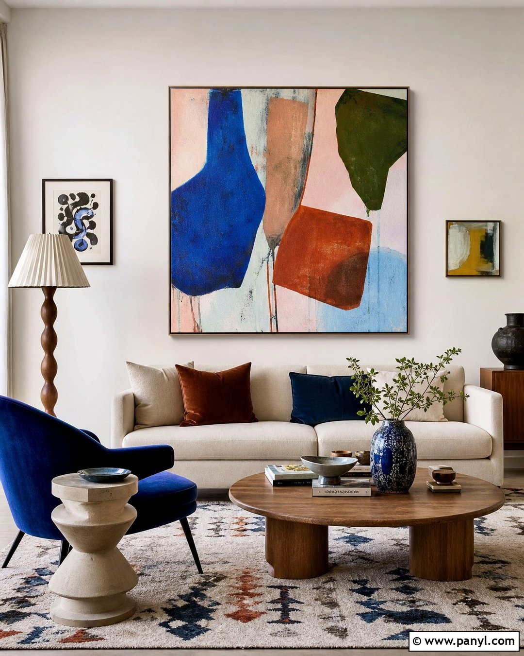 Off White Walls With Colorful Artwork - 45 off white walls