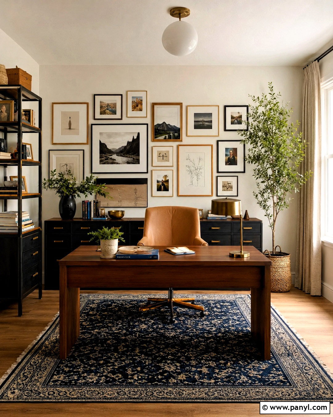 Office With A Gallery Wall - 20 office decor ideas