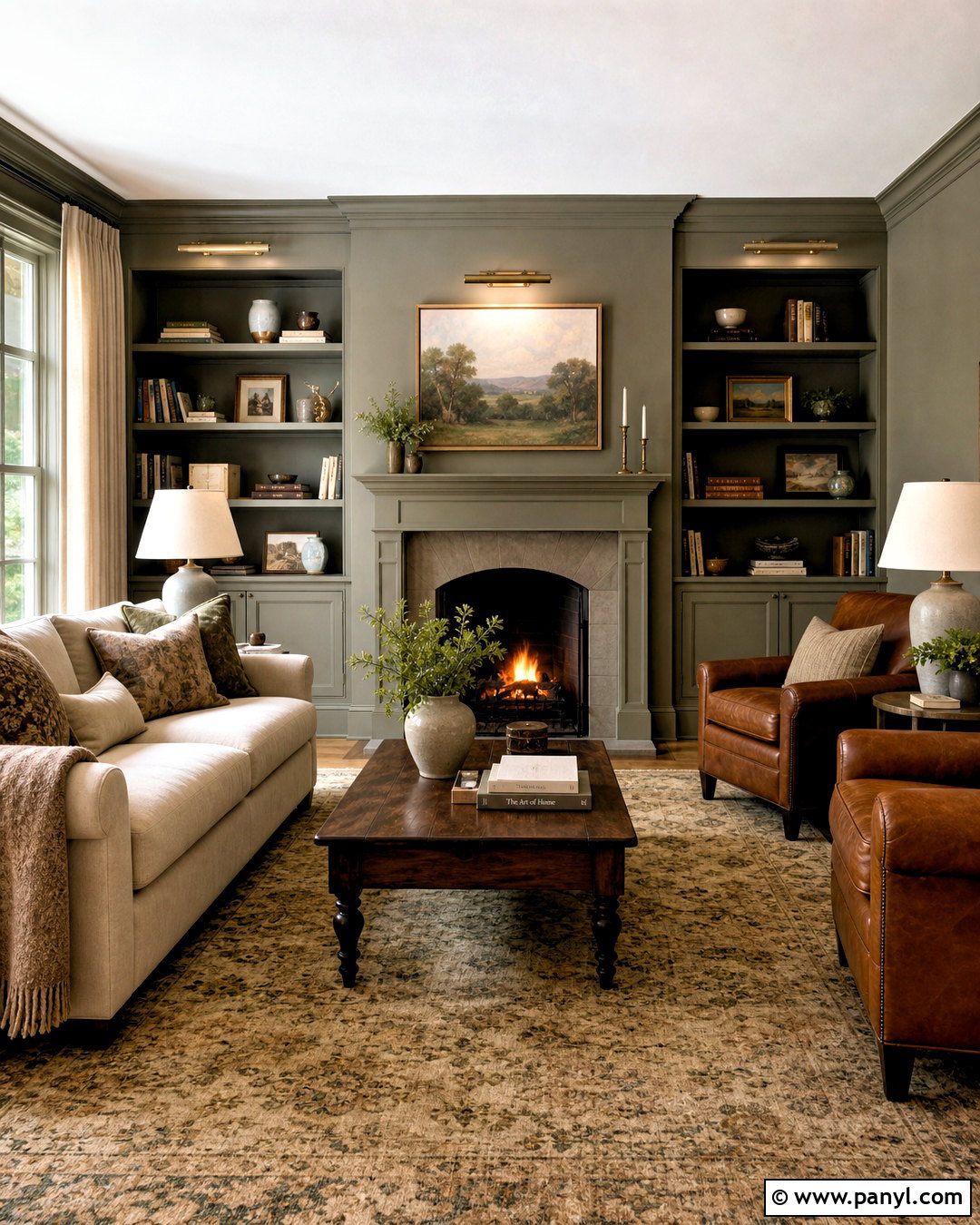 Olive Gray Living Room - 20 calming paint colors for living room ideas