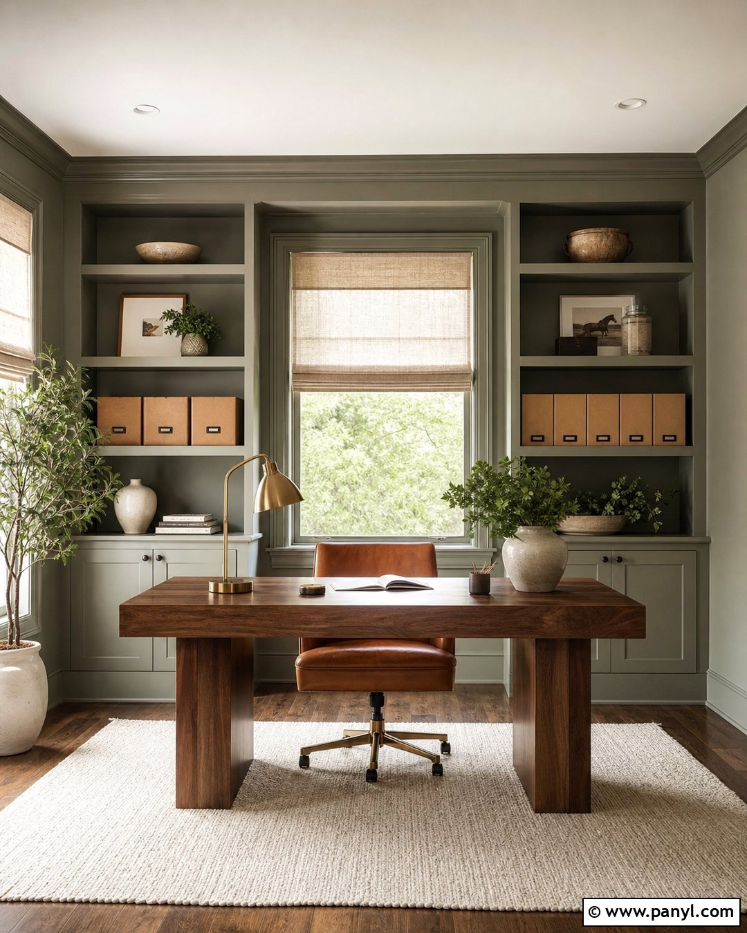 Olive Gray Walls - 20 Neutral Earthy Wall Color Ideas