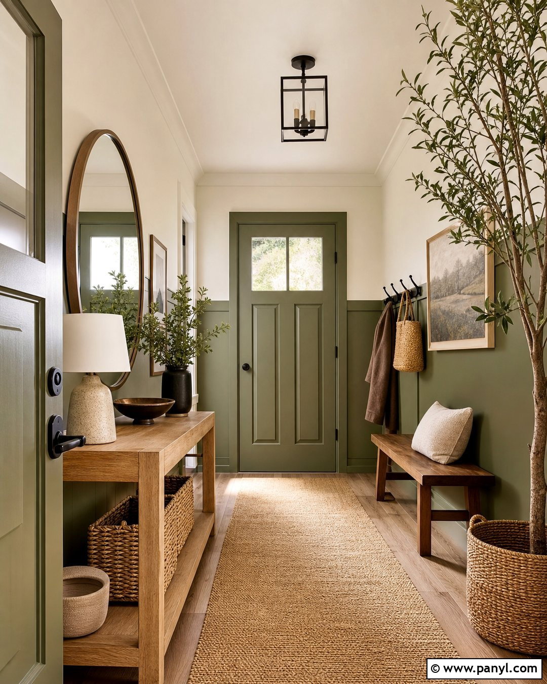 Olive Green 34 Painted Entryway - 25 34 Painted Wall ideas