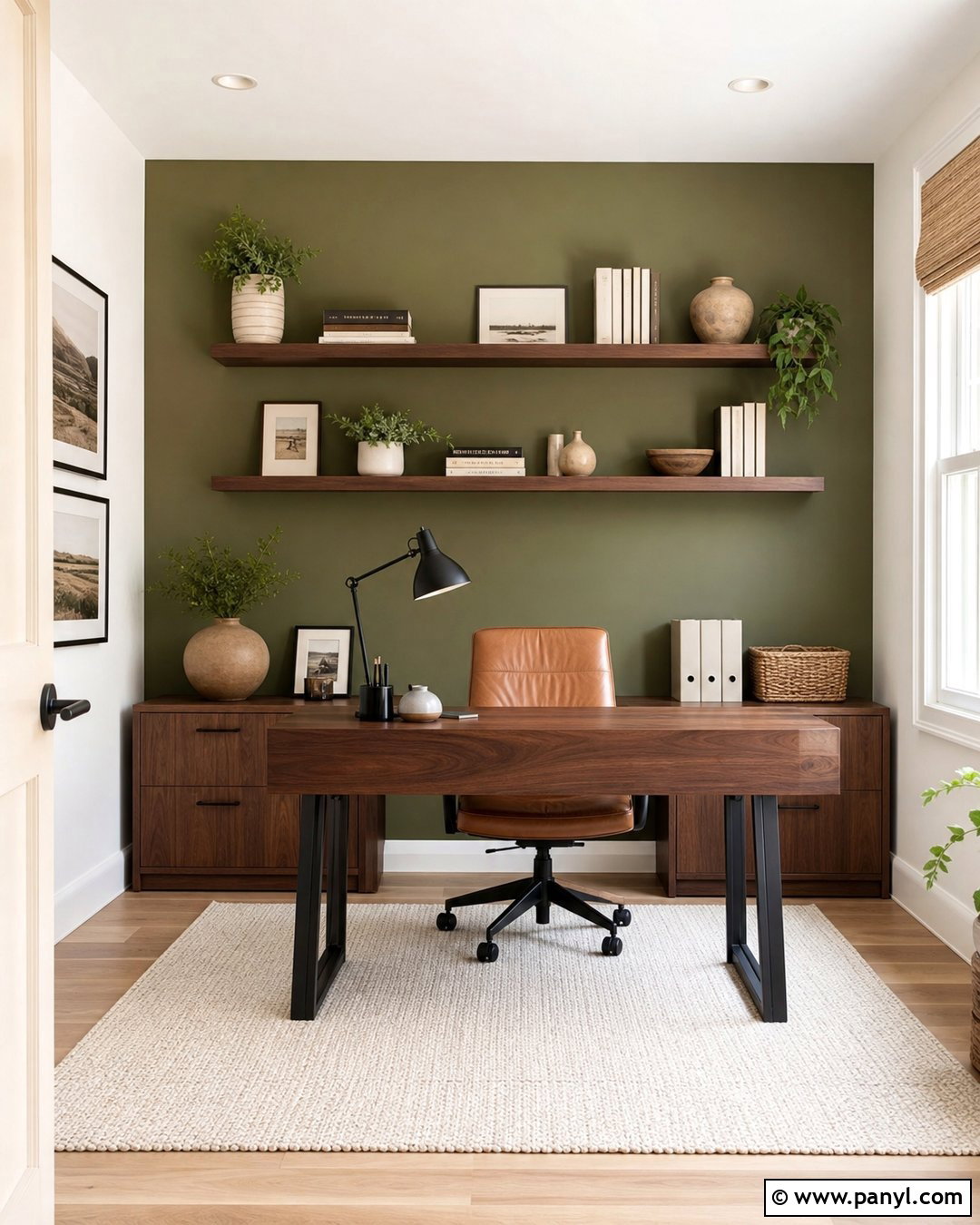 Olive Green Accent Wall - 20 Accent Wall Color For White Room Ideas