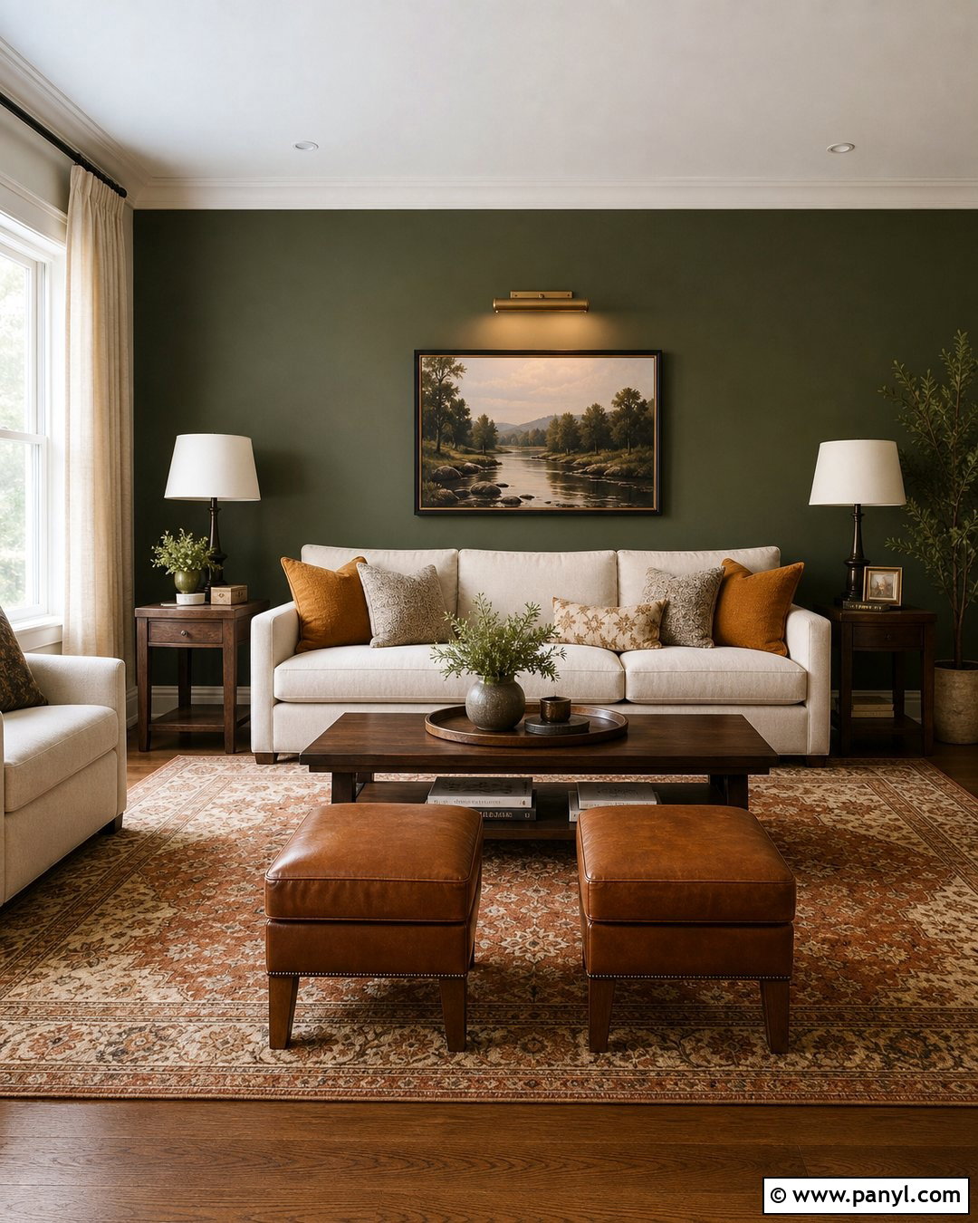 Olive Green Accent Wall - 20 Cool Accent Wall Colors
