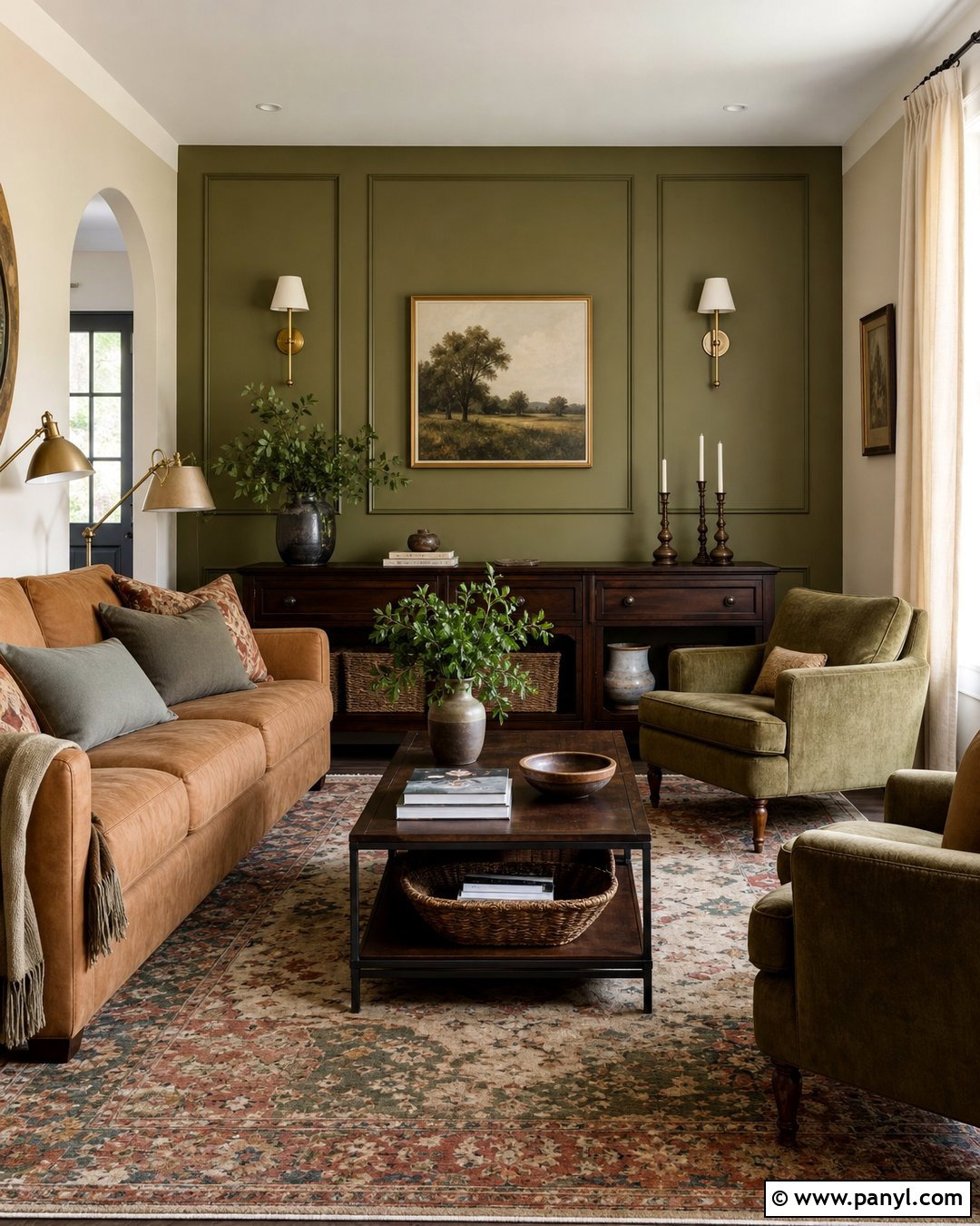 Olive Green Accent Wall - 30 Best Accent Wall Colors