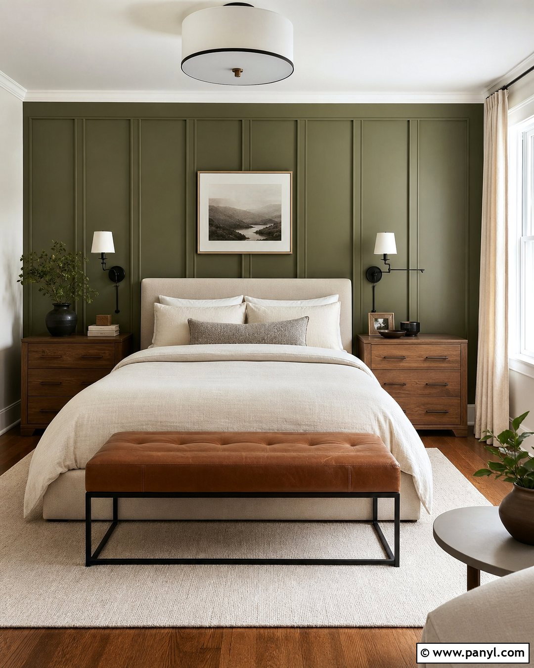 Olive Green Accent Wall - 20 Accent Wall Colors That Go With Beige Ideas