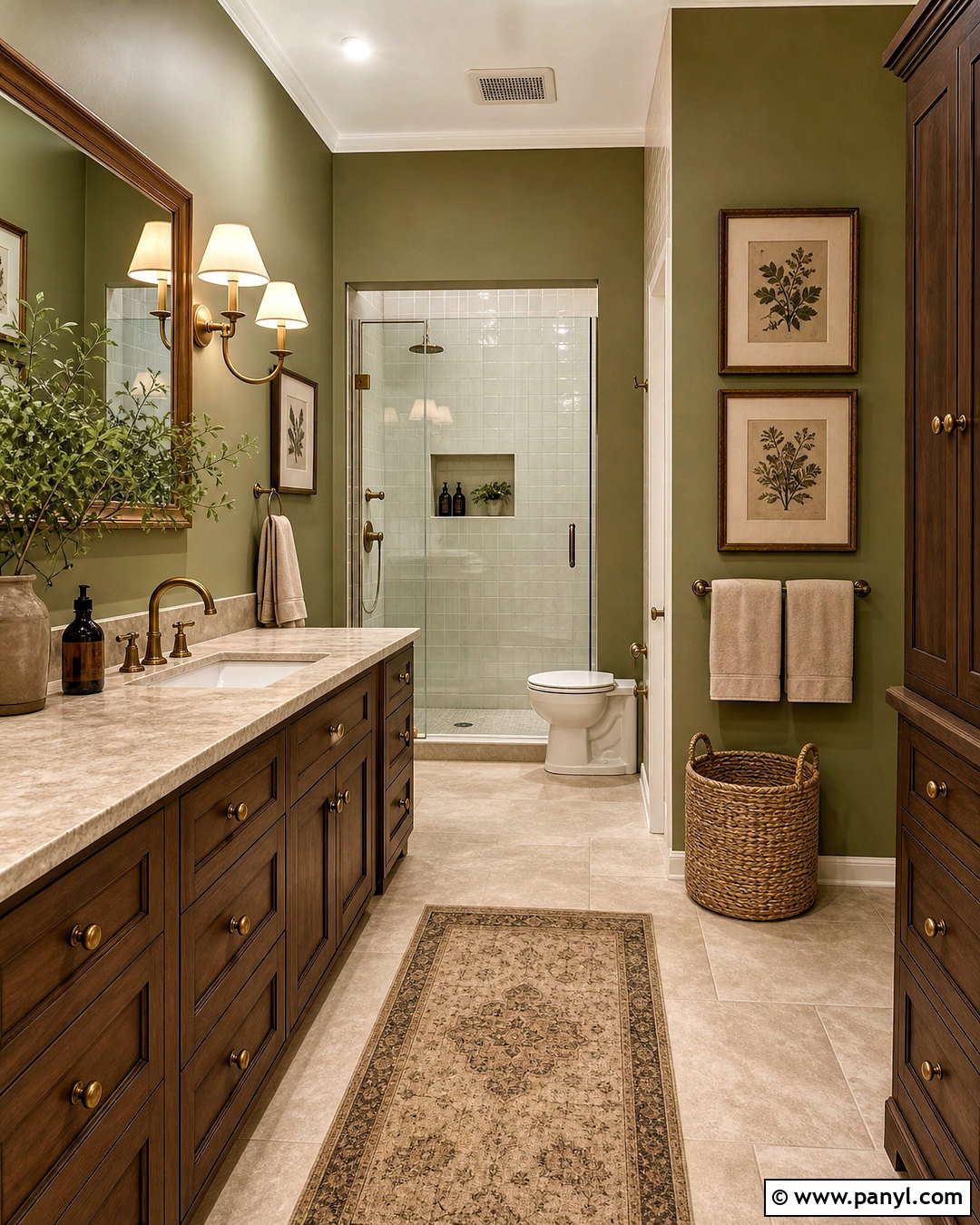Olive Green And Beige Bathroom Paint Scheme - 20 bathroom paint ideas colour schemes