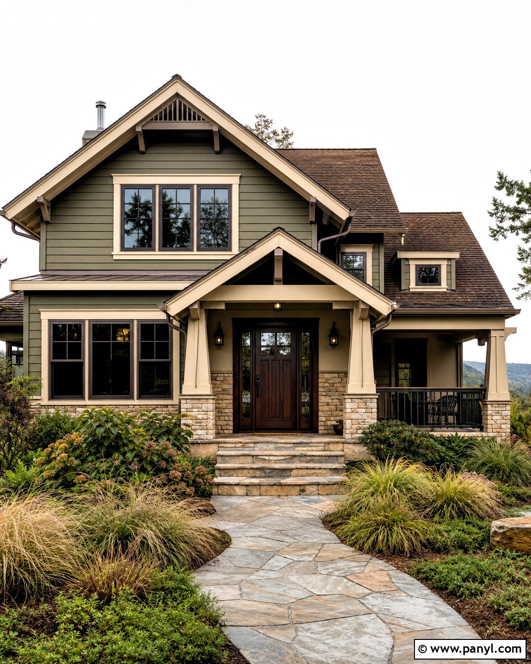 Olive Green And Beige Exterior Color Scheme - 20 house exterior colors schemes