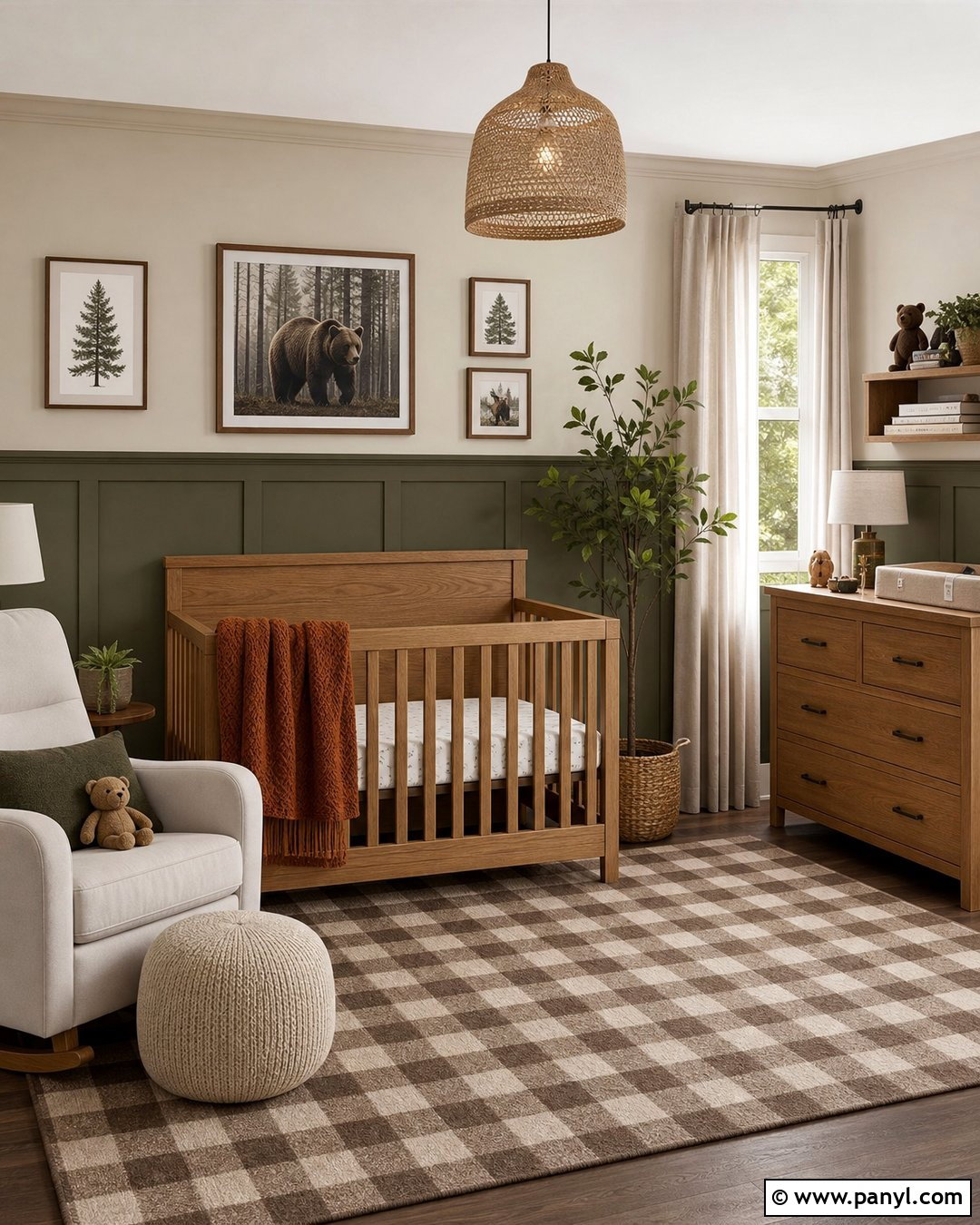 Olive Green And Beige Nursery Walls - 25 Two Tone Nursery Walls