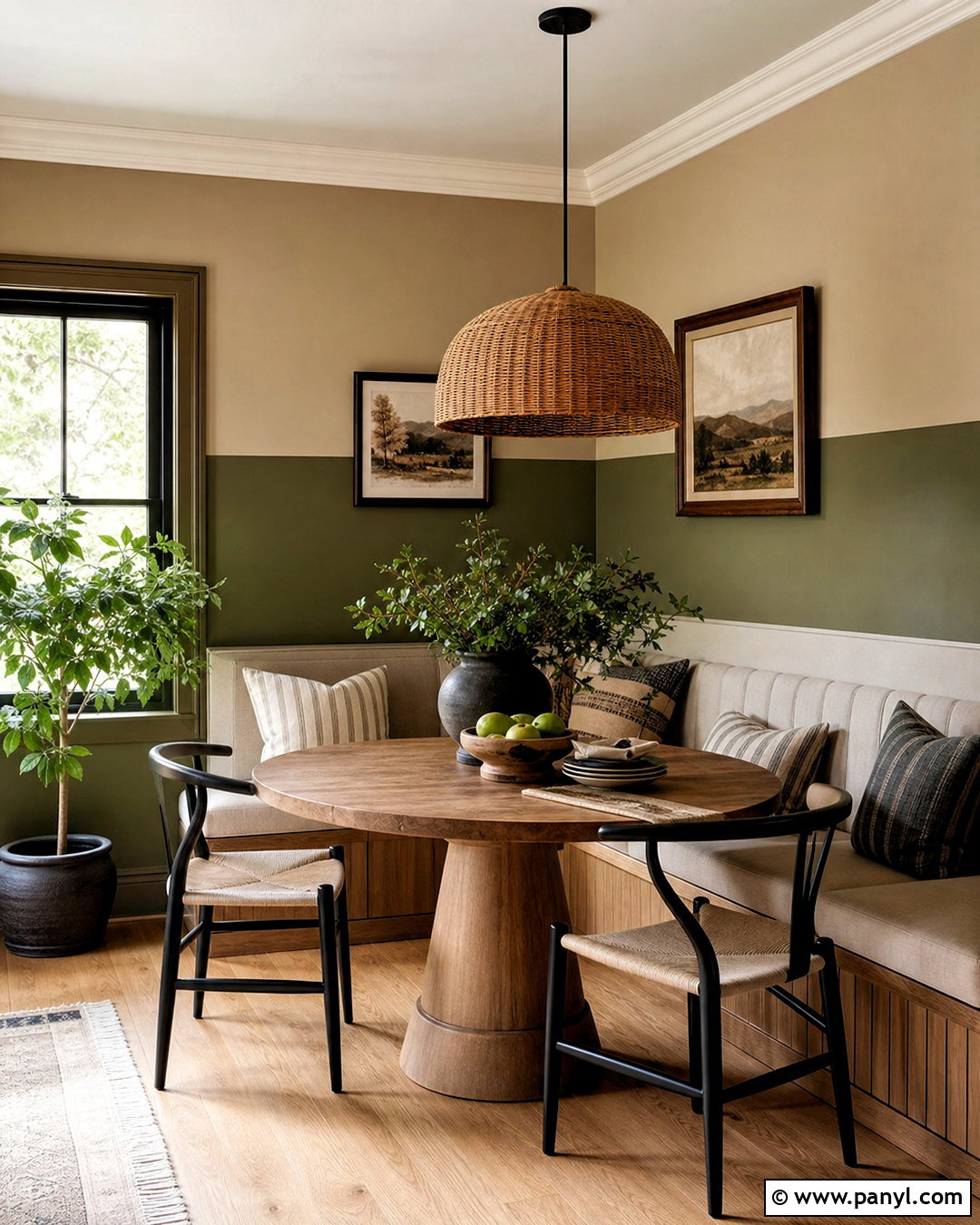 Olive Green And Beige Split Wall Paint - 20 split wall paint color schemes