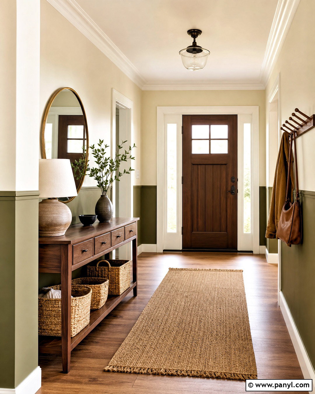 Olive Green And Beige Two Tone Wall - 20 two tone wall paint ideas