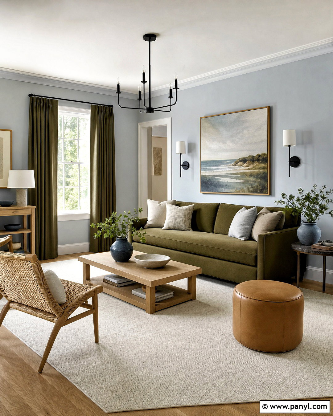 Olive Green And Blue Gray Living Room - 20 olive green living room color scheme ideas