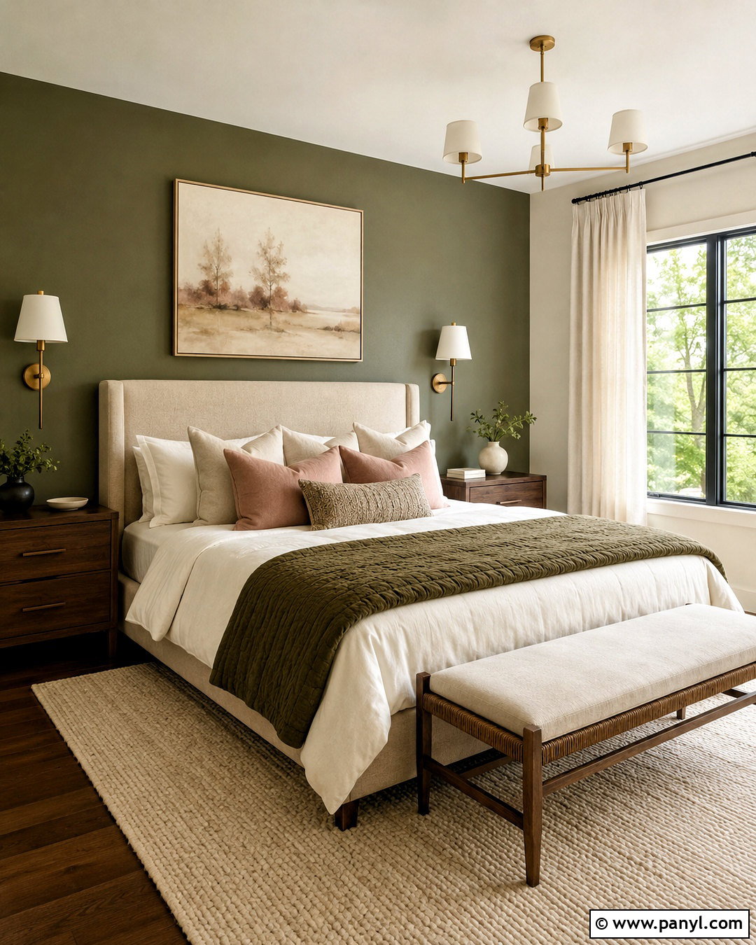 Olive Green And Blush Bedroom - 20 olive green color palette ideas