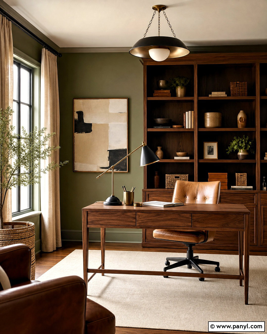 Olive Green And Camel Room Color Combination - 20 aesthetic room colour combination ideas