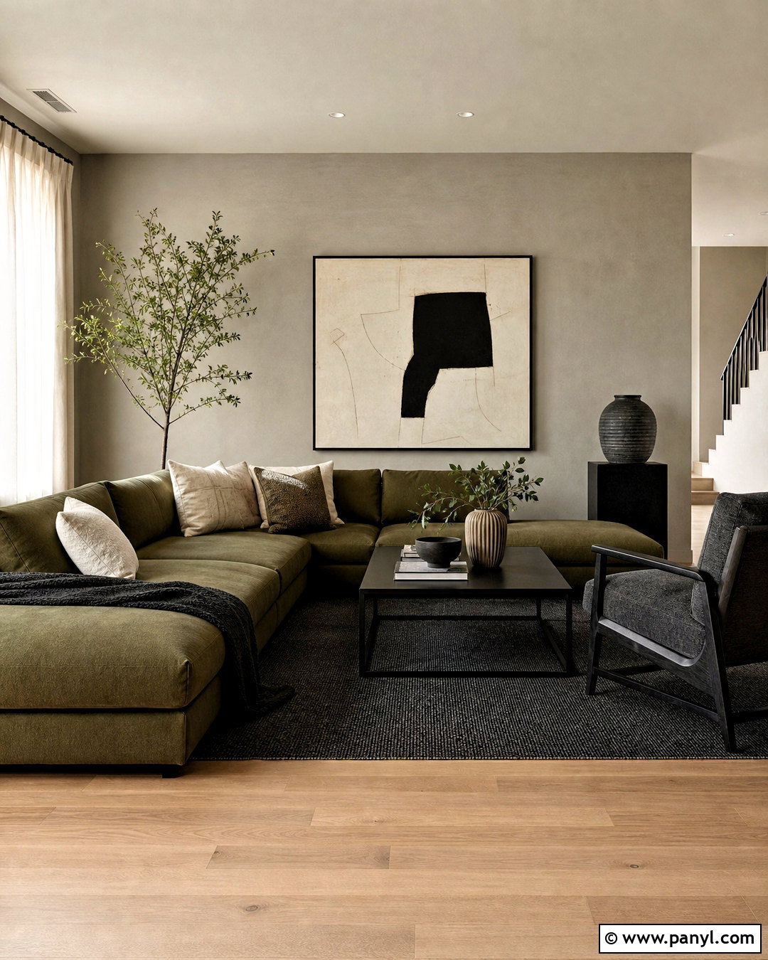 Olive Green And Charcoal Gray Living Room - 20 olive green living room color scheme ideas