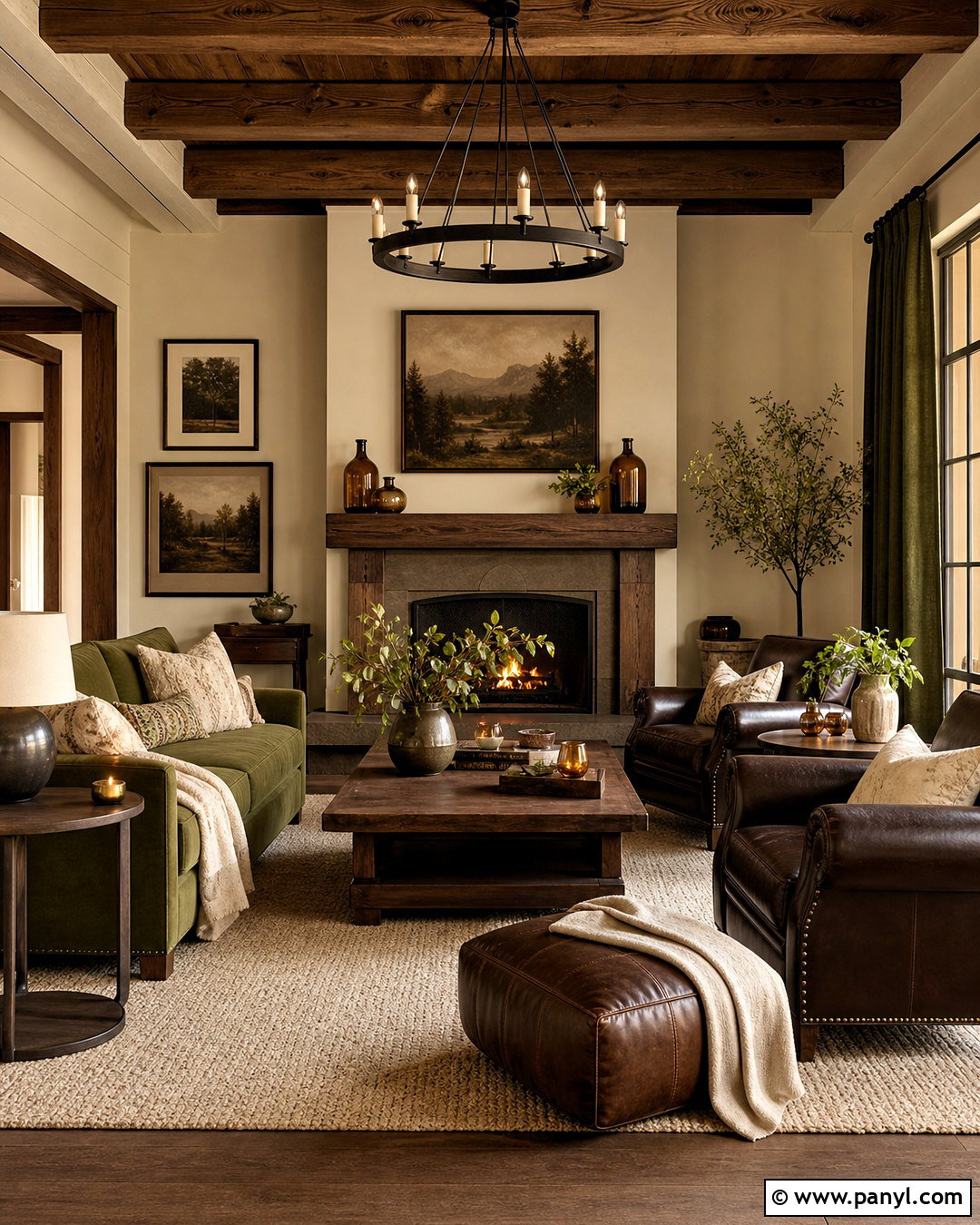 Olive Green And Chocolate Brown Living Room - 20 olive green living room color scheme ideas