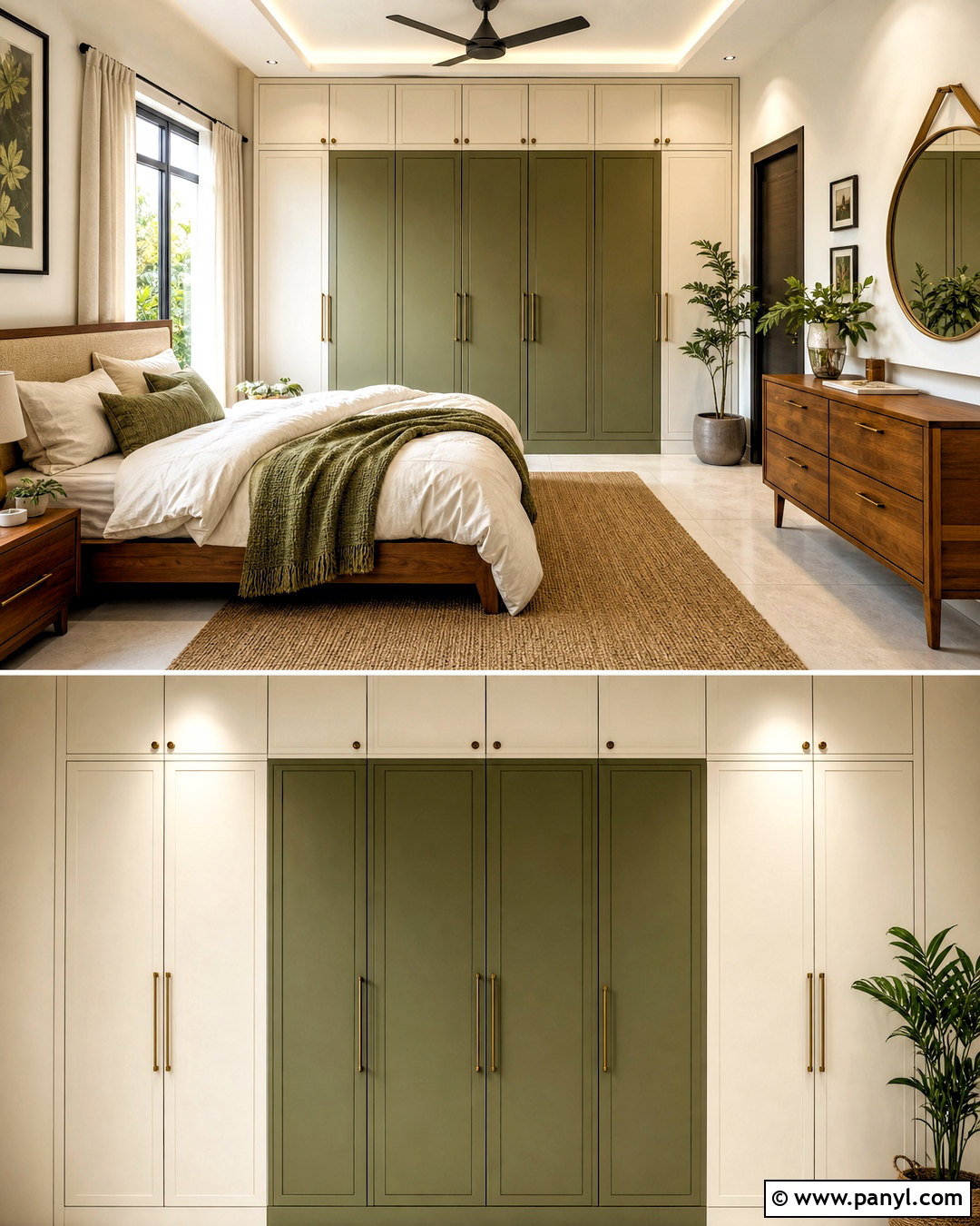 Olive Green And Cream Almirah - 20 almirah color ideas