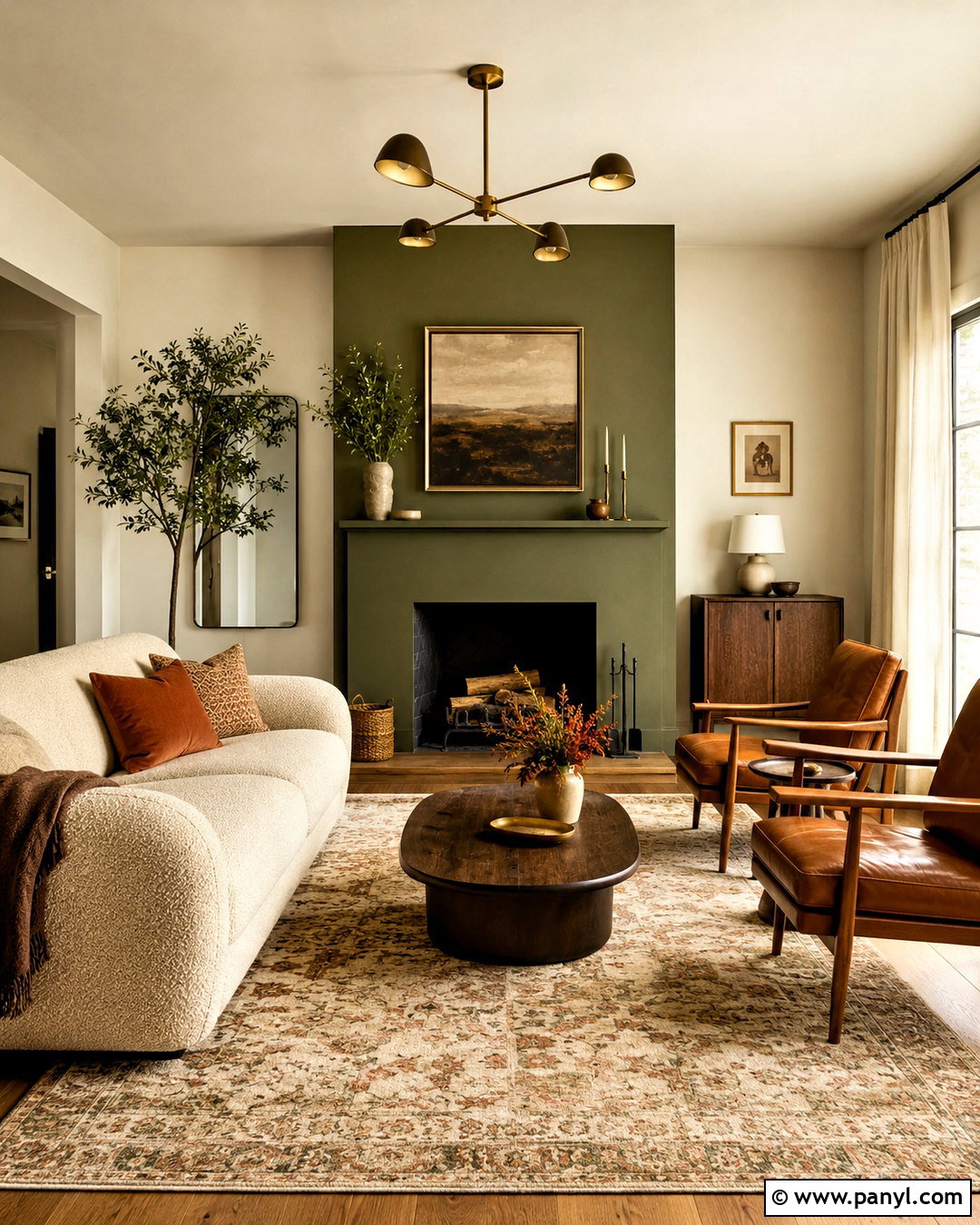 Olive Green And Cream Living Room - 35 wall color combinations living rooms