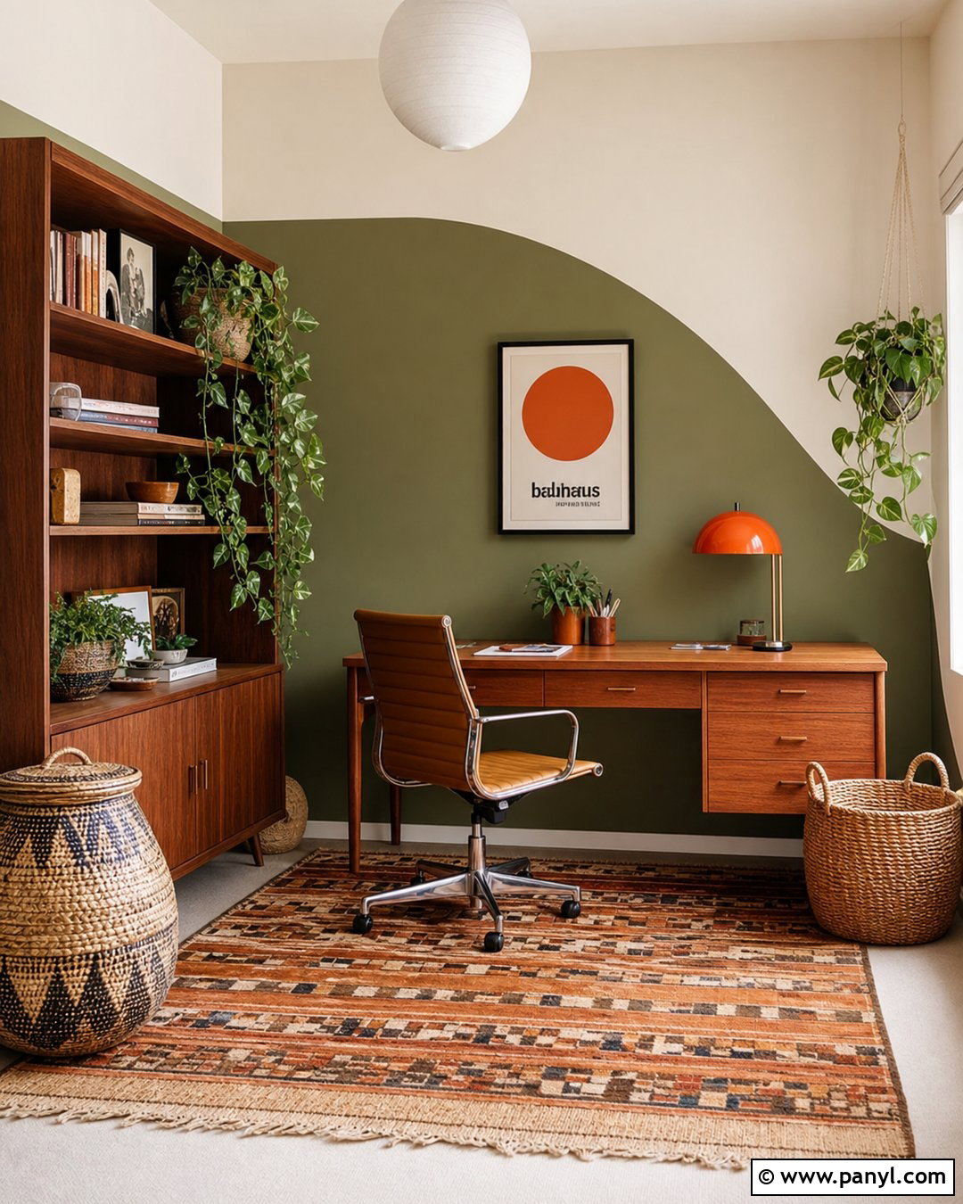 Olive Green And Cream Wall Paint - 20 Retro 70S Wall Paint Ideas