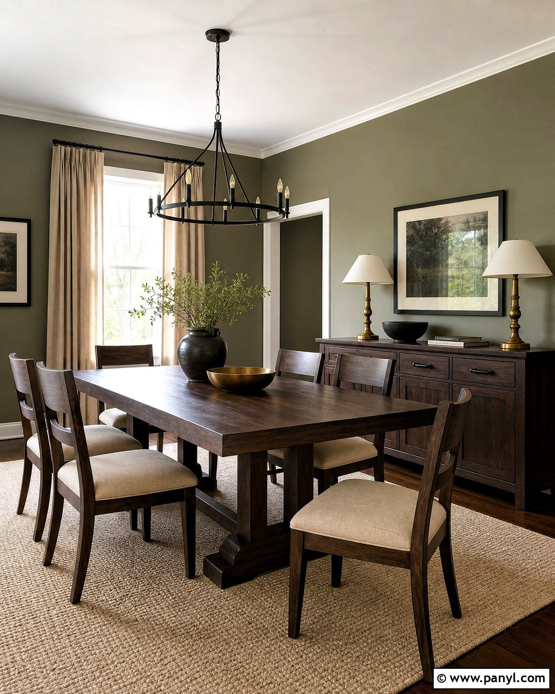 Olive Green And Dark Oak Wooden Color Combination - 20 wooden colour combination ideas