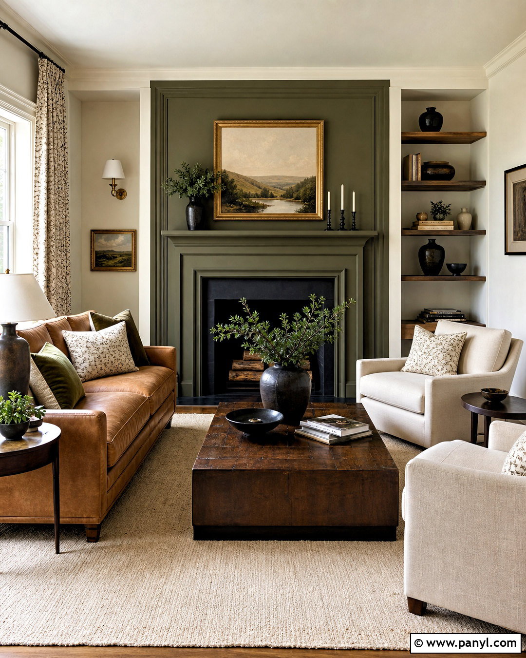 Olive Green And Ivory Living Room Walls - 20 wall colour combinations living rooms