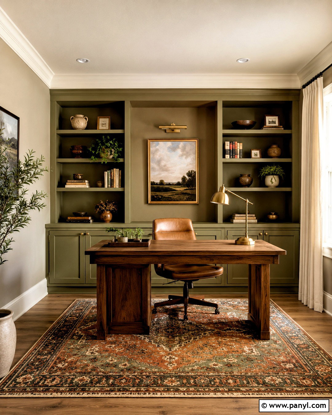 Olive Green And Mushroom Wall Paint - 20 Wall Paint Color Schemes
