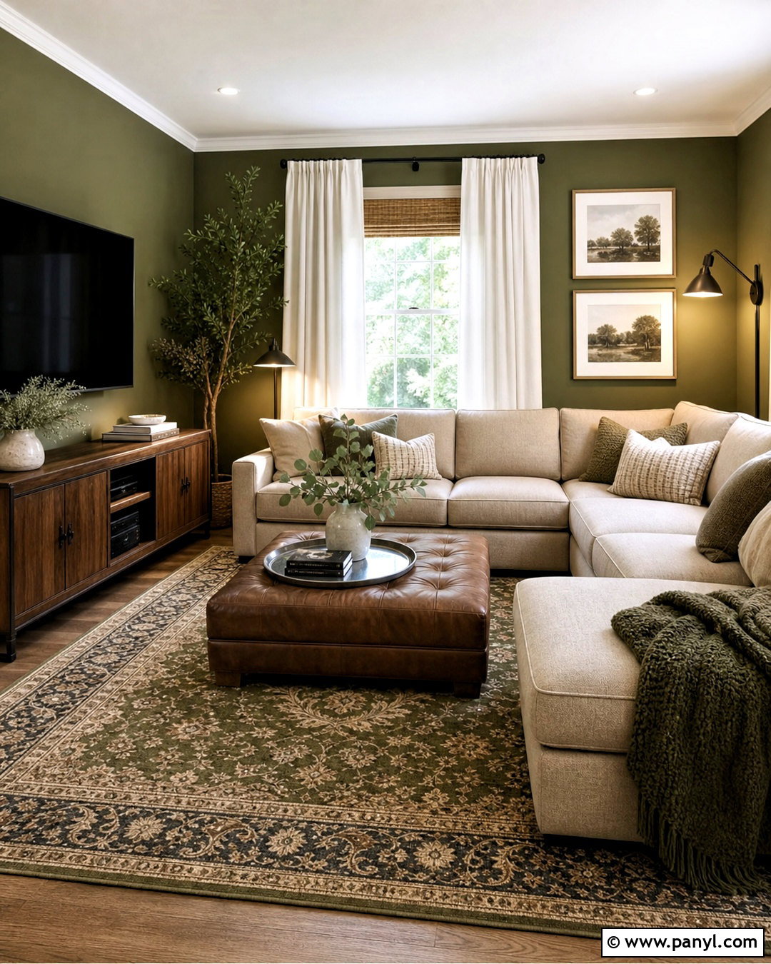 Olive Green And Natural Tan Room Colour Combination - 20 room colour combination ideas