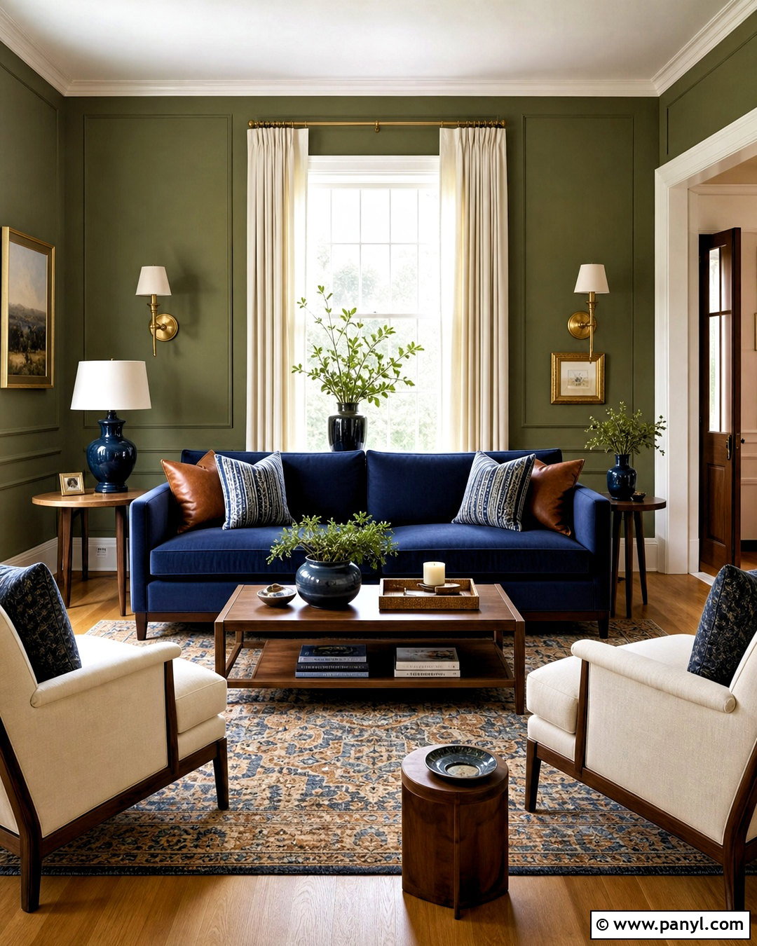 Olive Green And Navy Blue Living Room - 20 olive green living room color scheme ideas