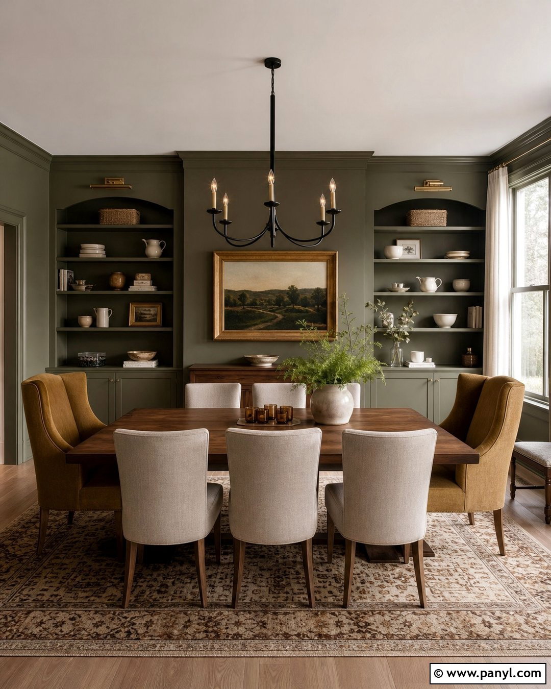 Olive Green And Ochre Interior Colour Combination - 20 Interior House Colour Combination Ideas