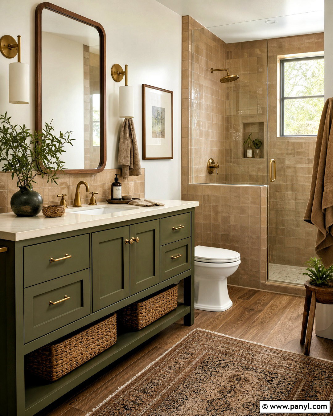 Olive Green And Tan Bathroom - 20 bathroom color palette ideas