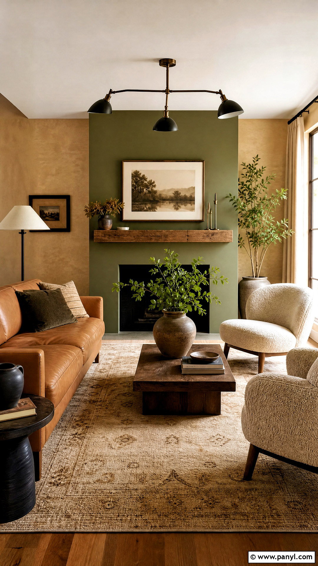 Olive Green And Tan Living Room Walls - 20 2 color wall paint ideas