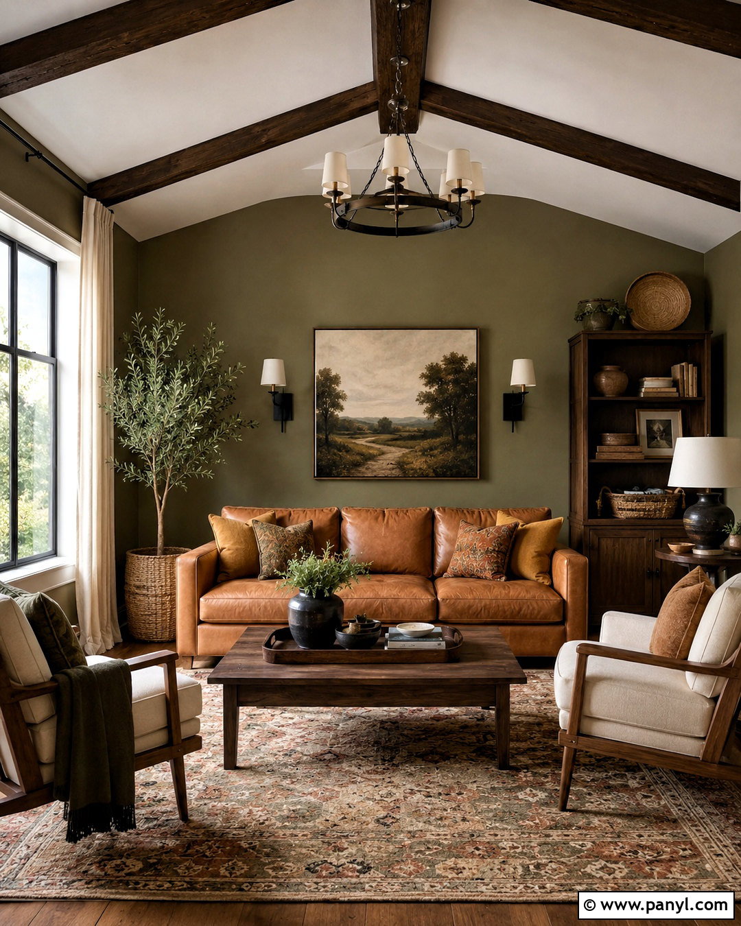 Olive Green And Tan Living Room - 20 colour schemes for living room ideas