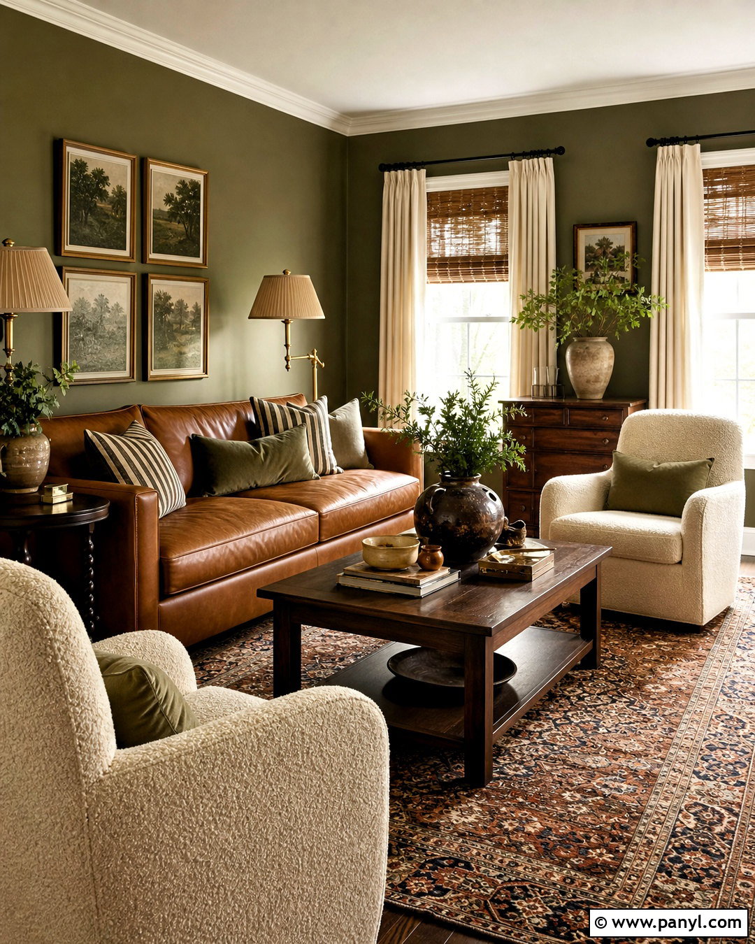 Olive Green And Tan Sitting Room Color Scheme - 20 sitting room ideas color schemes