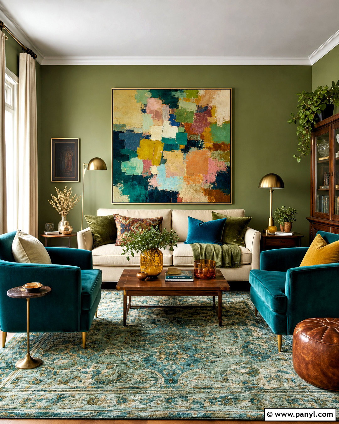 20 Olive Green Living Room Color Scheme Ideas for a Cozy Home