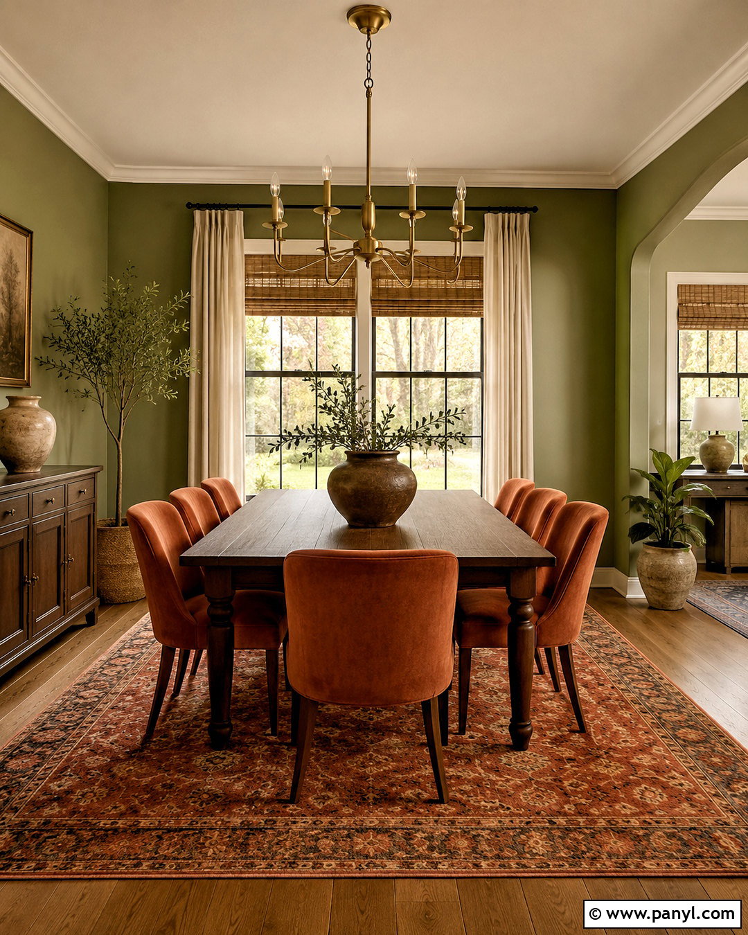 Olive Green And Terracotta Dining Room - 20 olive green color palette ideas