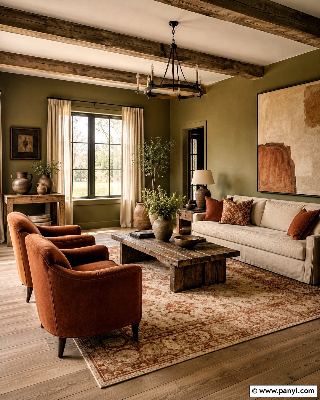 Olive Green And Terracotta Living Room - 20 olive green living room ideas