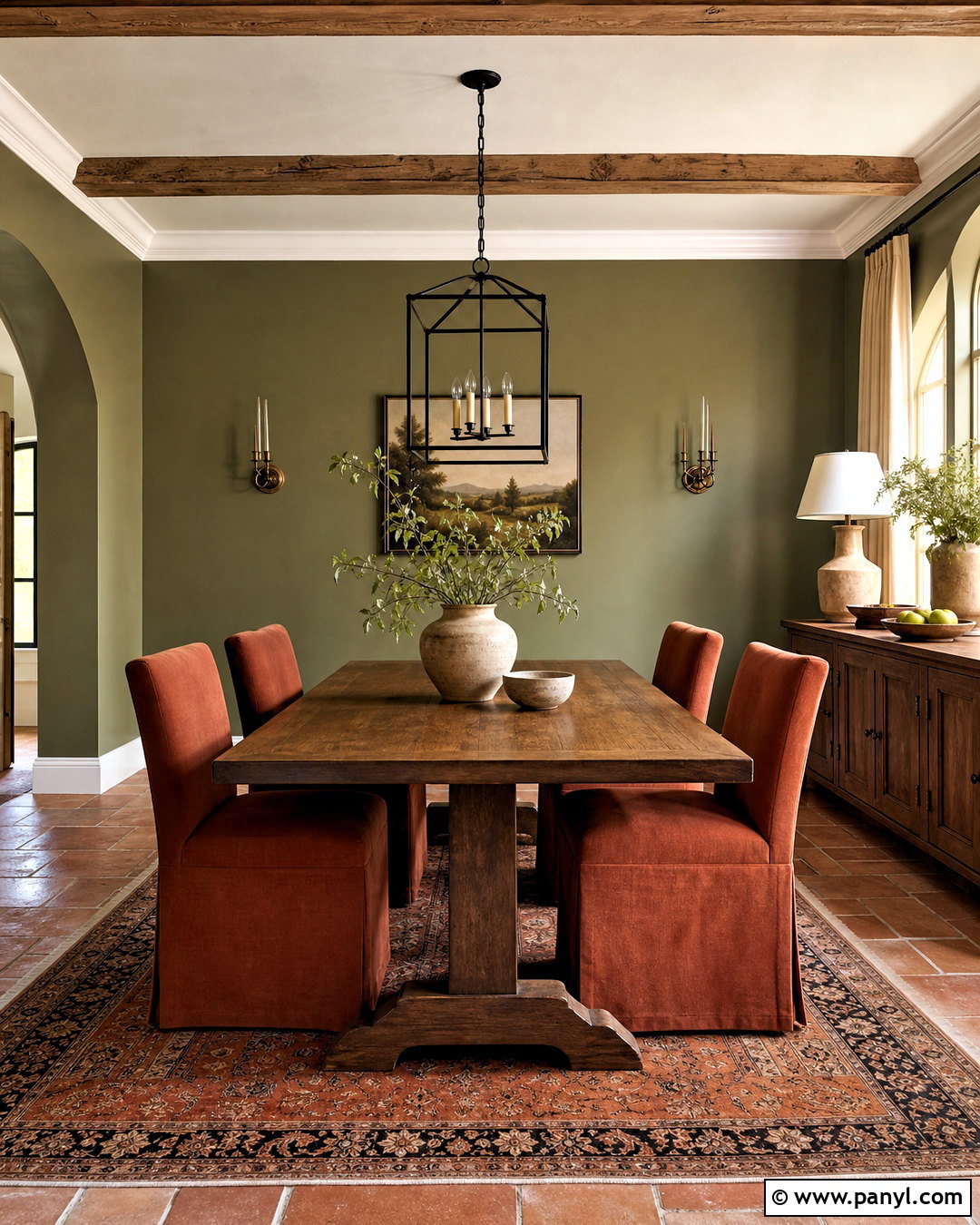 Olive Green And Terracotta - 20 green color palette ideas