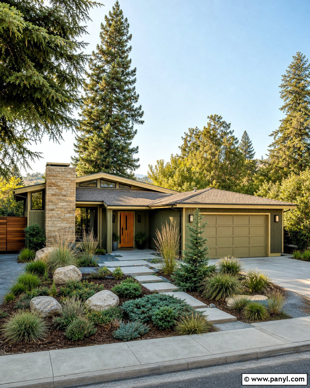 Olive Green And Warm Beige Exterior Wall Color Combination - 20 exterior wall colour combinations