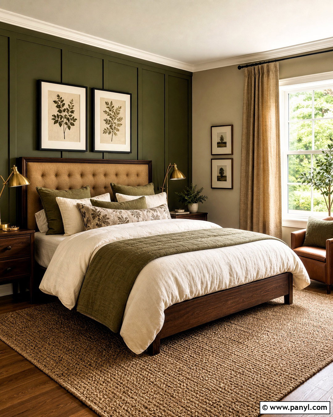 Olive Green And Warm Taupe Bedroom Walls - 20 two colour combination for bedroom walls