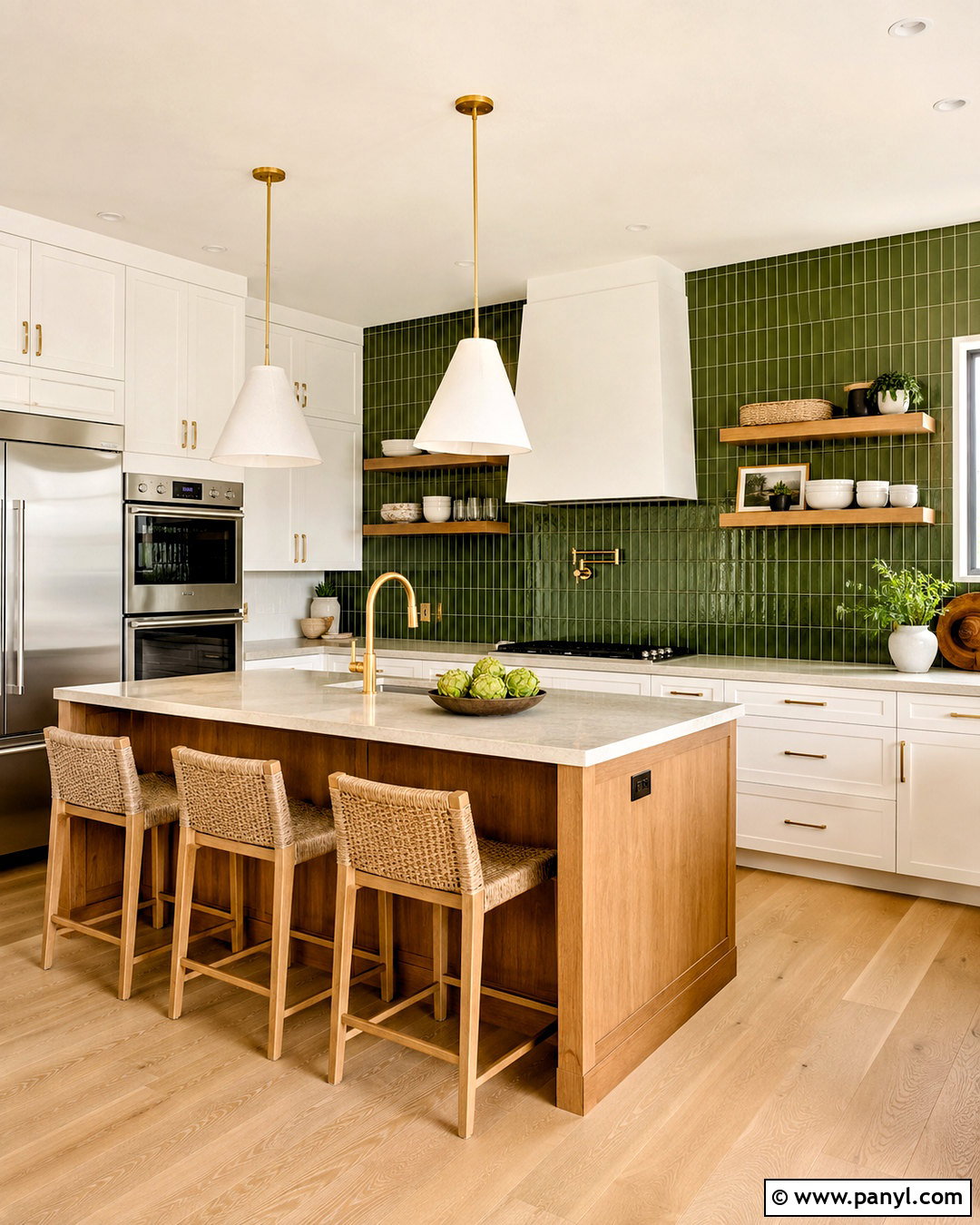 Olive Green Backsplash With White Cabinets - 20 olive green and white kitchen ideas