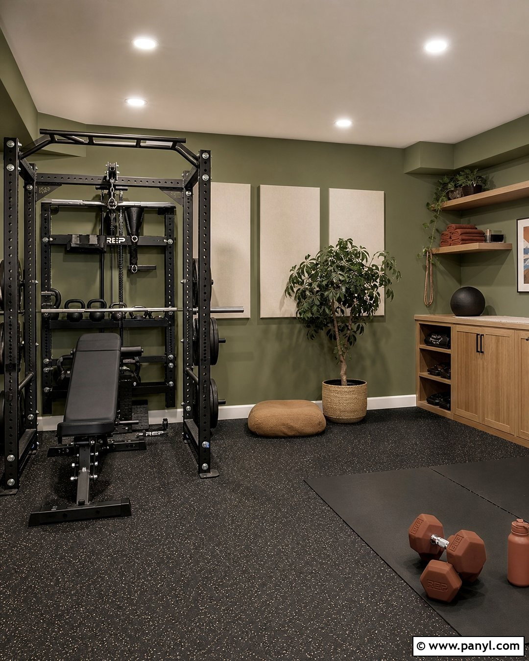 Olive Green Basement Gym Walls - 20 Basement Gym Wall Colors