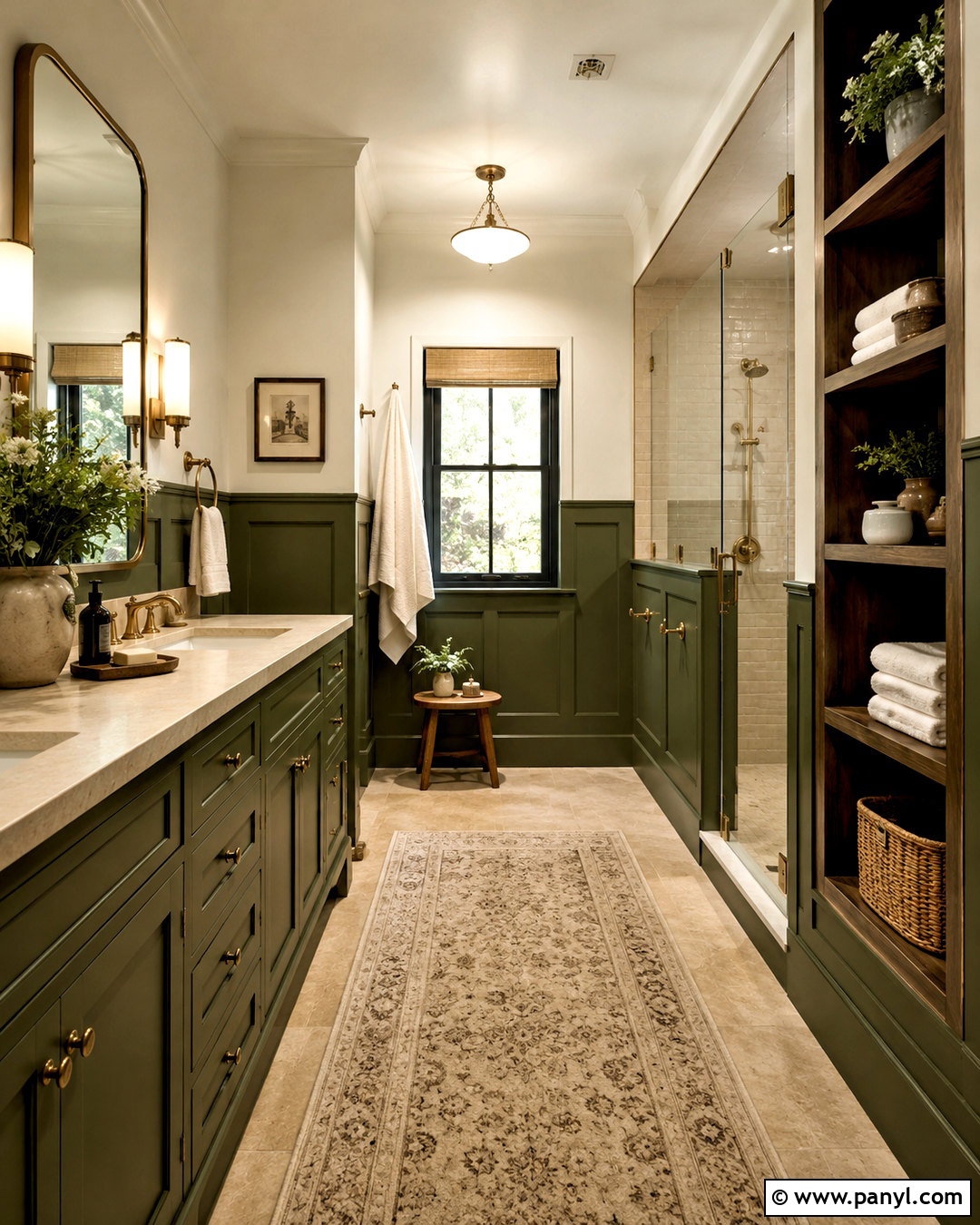 Olive Green Bathroom - 35 trending bathroom colors