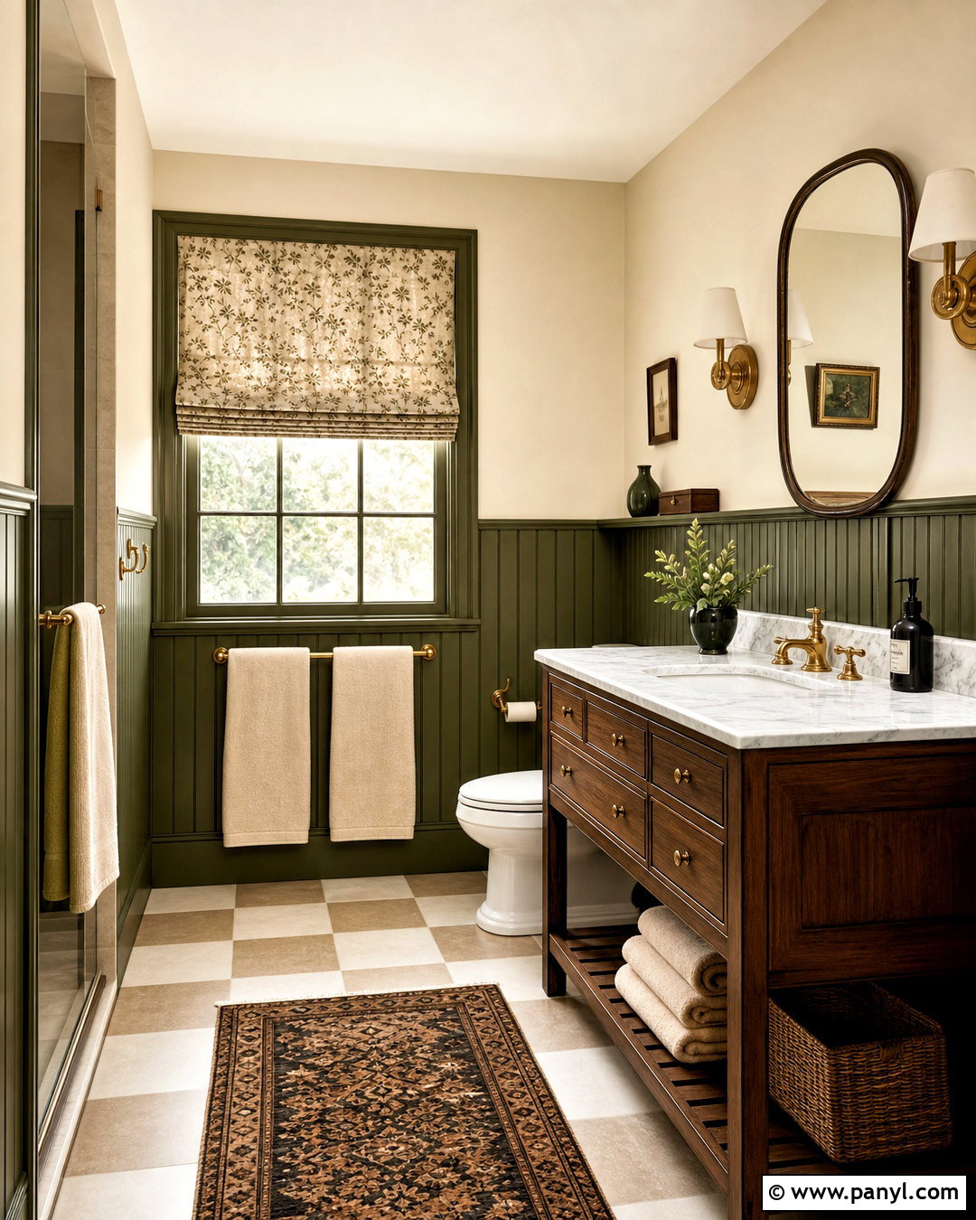 Olive Green Bathroom - 20 bathroom colour ideas
