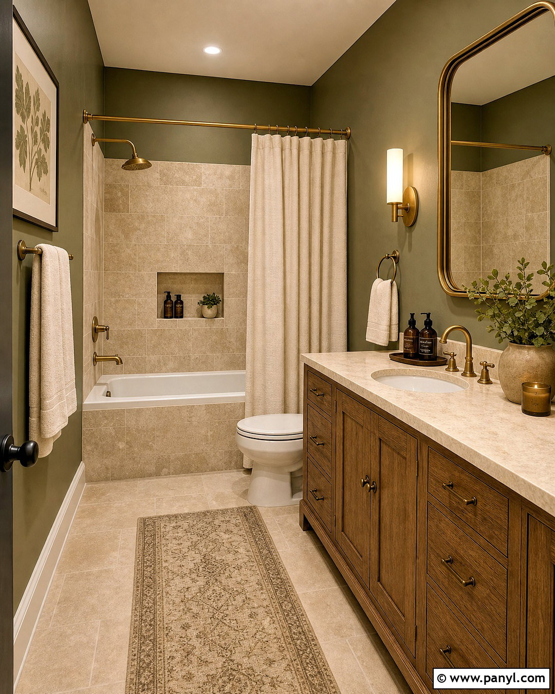Olive Green Bathroom - 20 green bathroom inspiration ideas